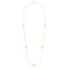 28 inch 14K Yellow Gold Multi Circle Casted Station Necklace