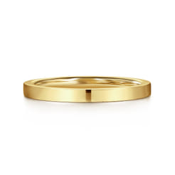 2MM 14K Yellow Gold Plain Wedding Band