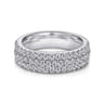 Fancy Wedding Ring in 14k White Gold with Round Natural Diamond at Gabriel & Co.