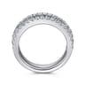 Fancy Wedding Ring in 14k White Gold with Round Natural Diamond at Gabriel & Co.