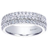 Fancy Wedding Ring in 14k White Gold with Round Natural Diamond at Gabriel & Co.