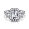 Gibson - 14K White Gold Emerald Cut Diamond Engagement Ring - 1.7 ct