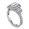 Gibson - 14K White Gold Emerald Cut Diamond Engagement Ring - 1.7 ct