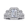 Gibson - 14K White Gold Emerald Cut Diamond Engagement Ring - 1.7 ct