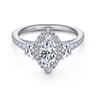 Martina - 14K White Gold Marquise Shape Diamond Engagement Ring - 0.95 ct