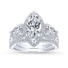 Bryson - 14K White Gold Marquise Shape Diamond Engagement Ring - 1.5 ct