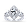Bryson - 14K White Gold Marquise Shape Diamond Engagement Ring - 1.5 ct