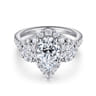 Gibson - 14K White Gold Pear Shape Diamond Engagement Ring - 1.63 ct