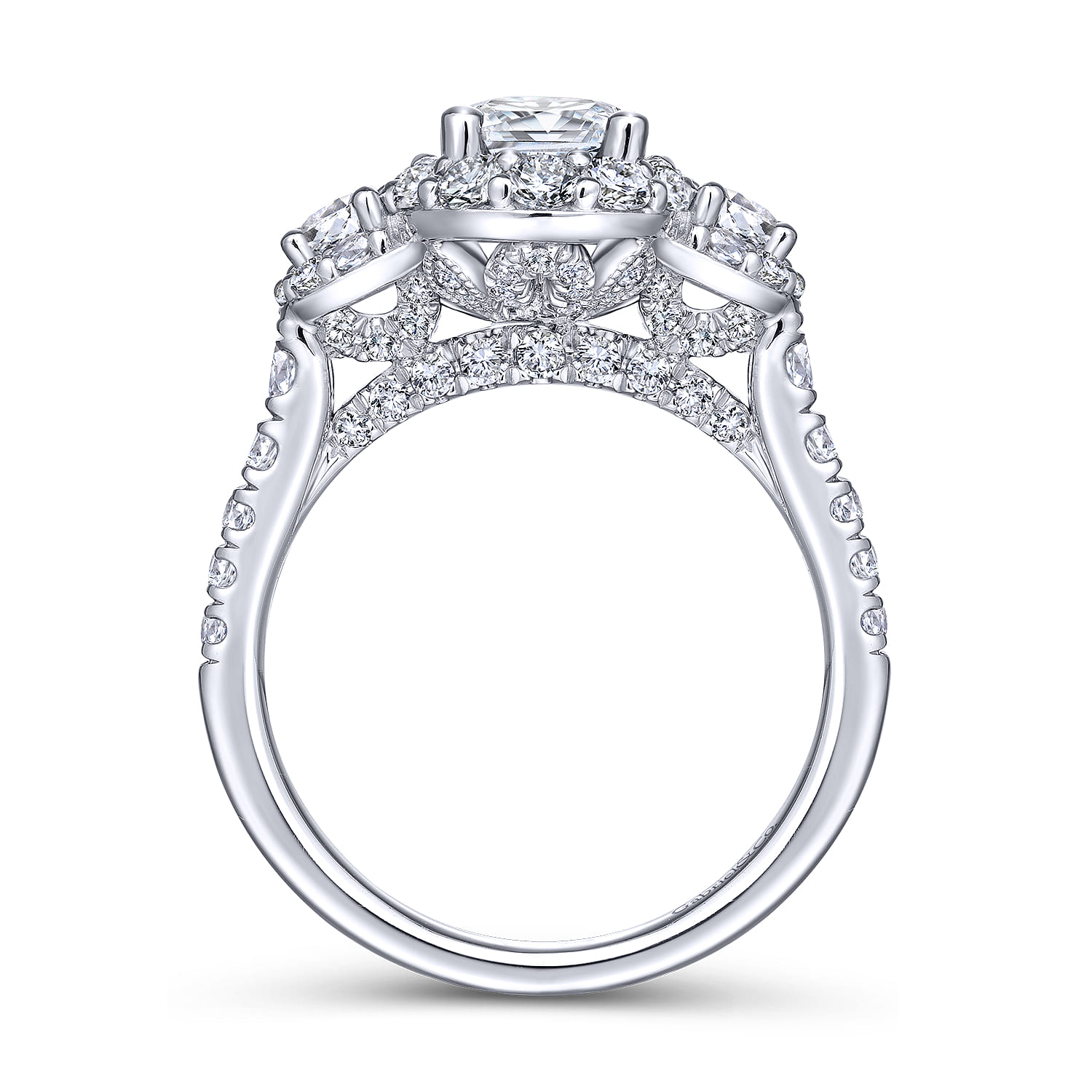 Gibson - 14K White Gold Pear Shape Diamond Engagement Ring - 1.63 ct - Shot 2