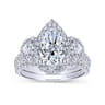 Gibson - 14K White Gold Pear Shape Diamond Engagement Ring - 1.63 ct