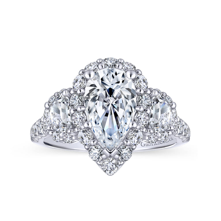 Gibson - 14K White Gold Pear Shape Diamond Engagement Ring - 1.63 ct - Shot 5