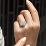 Gibson - 14K White Gold Pear Shape Diamond Engagement Ring - 1.63 ct