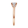 Sanaa - 14K Rose Gold Round Three Stone Diamond Engagement Ring - 0.3 ct