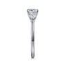 Sunday - 14K White Gold Cushion Cut 3 Stone Diamond Engagement Ring - 0.29 ct