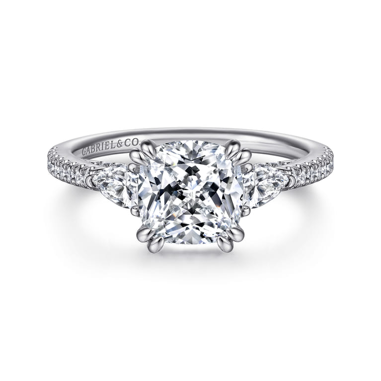 Holloway - 14K White Gold Diamond Engagement Ring - 0.56 ct - Shot 1