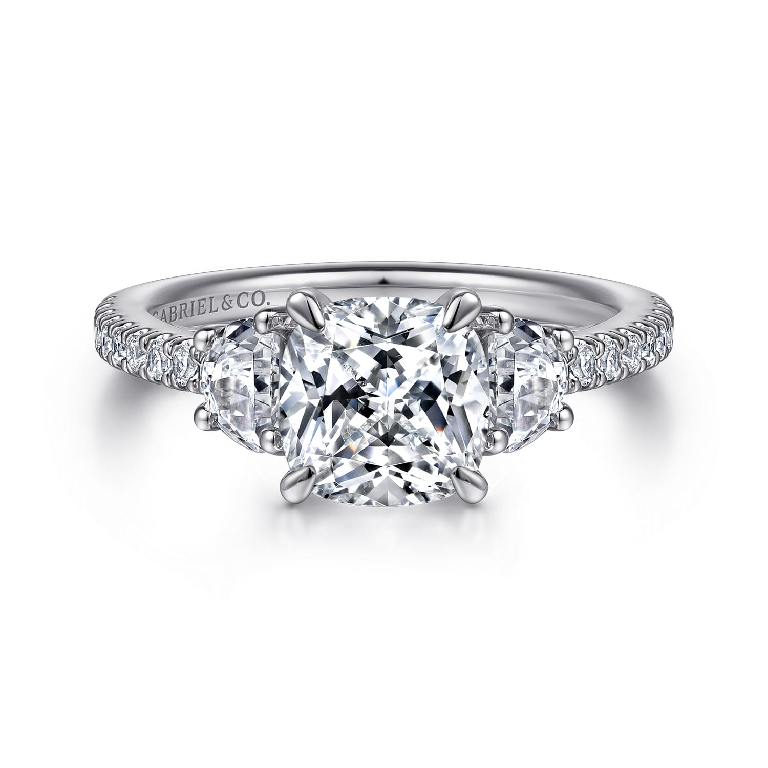 Wilda - 14K White Gold Diamond Engagement Ring - 0.82 ct - Shot 1