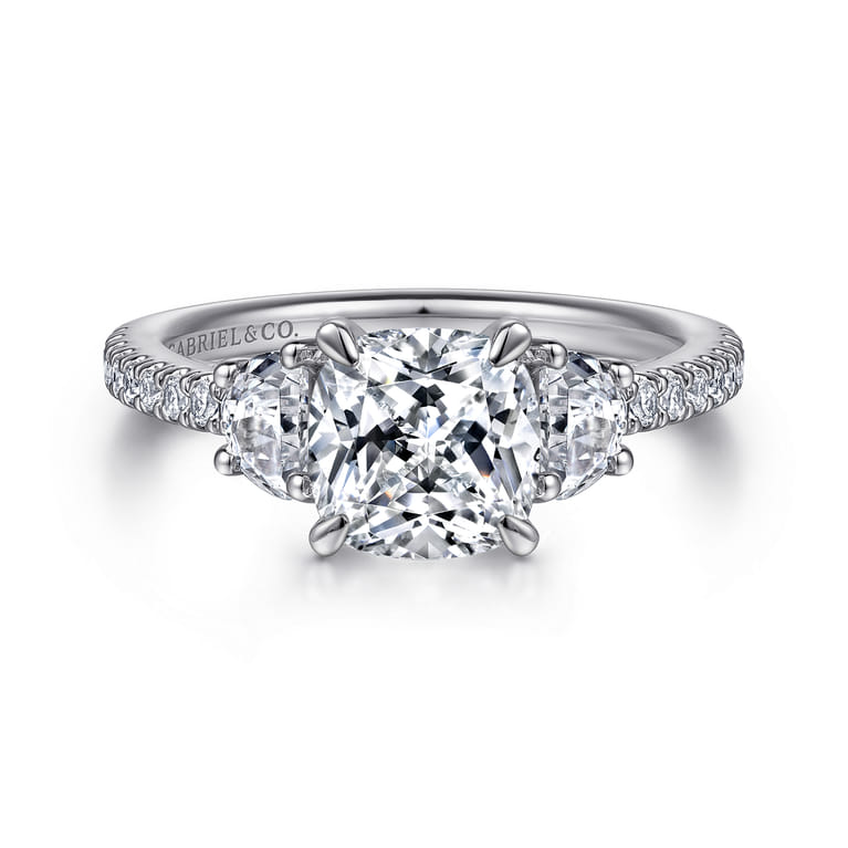 Wilda - 14K White Gold Diamond Engagement Ring - 0.82 ct - Shot 1
