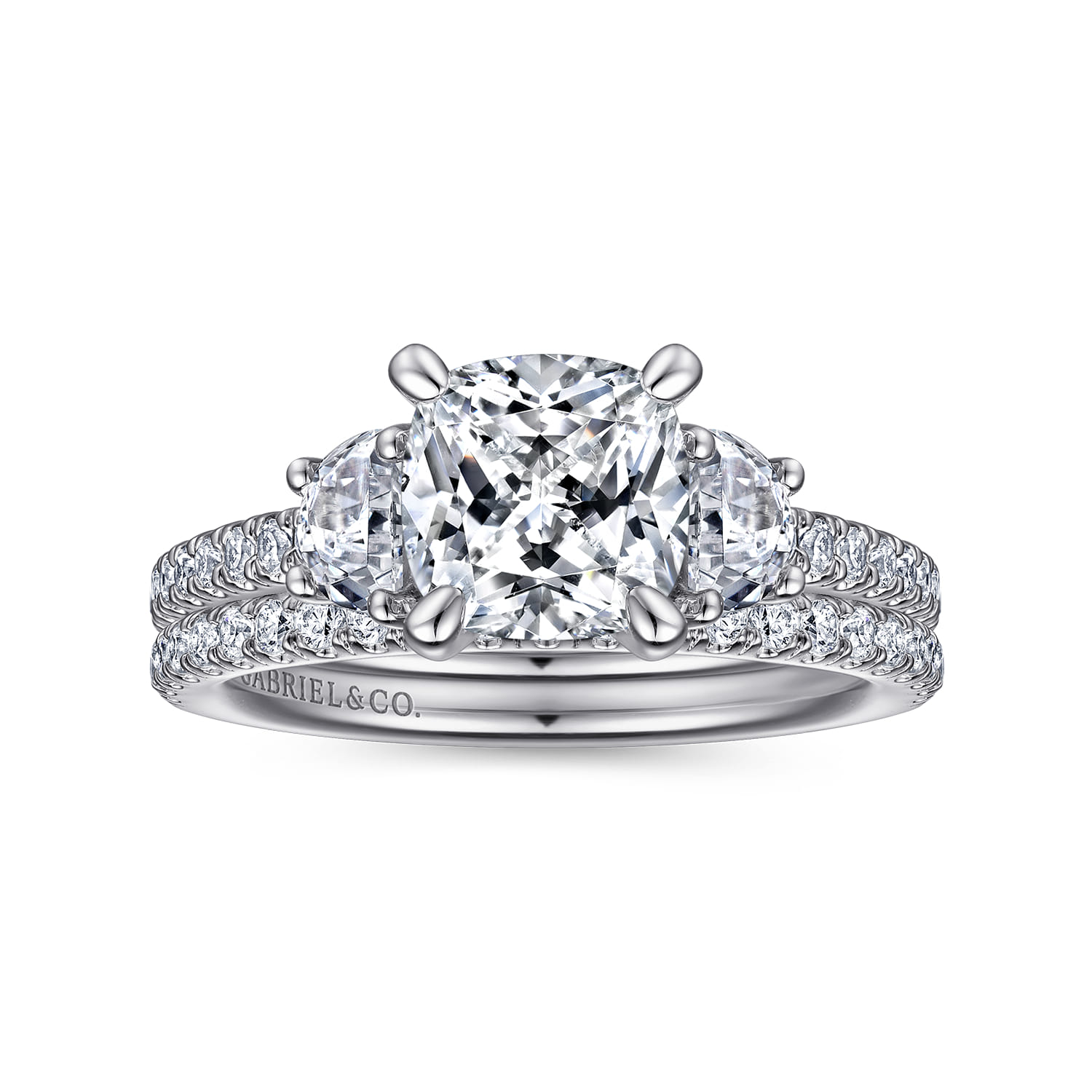 Wilda - 14K White Gold Diamond Engagement Ring - 0.82 ct - Shot 4