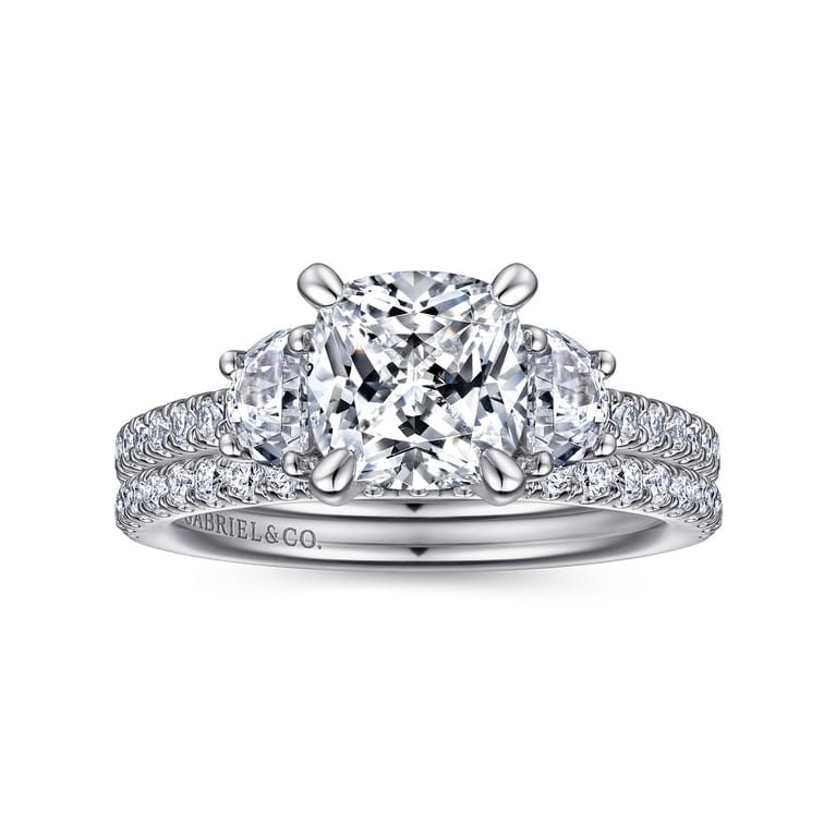 Wilda - 14K White Gold Diamond Engagement Ring - 0.82 ct - Shot 4