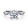 Acacia - 14K White Gold Cushion Cut Three Stone Diamond Engagement Ring - 0.3 ct