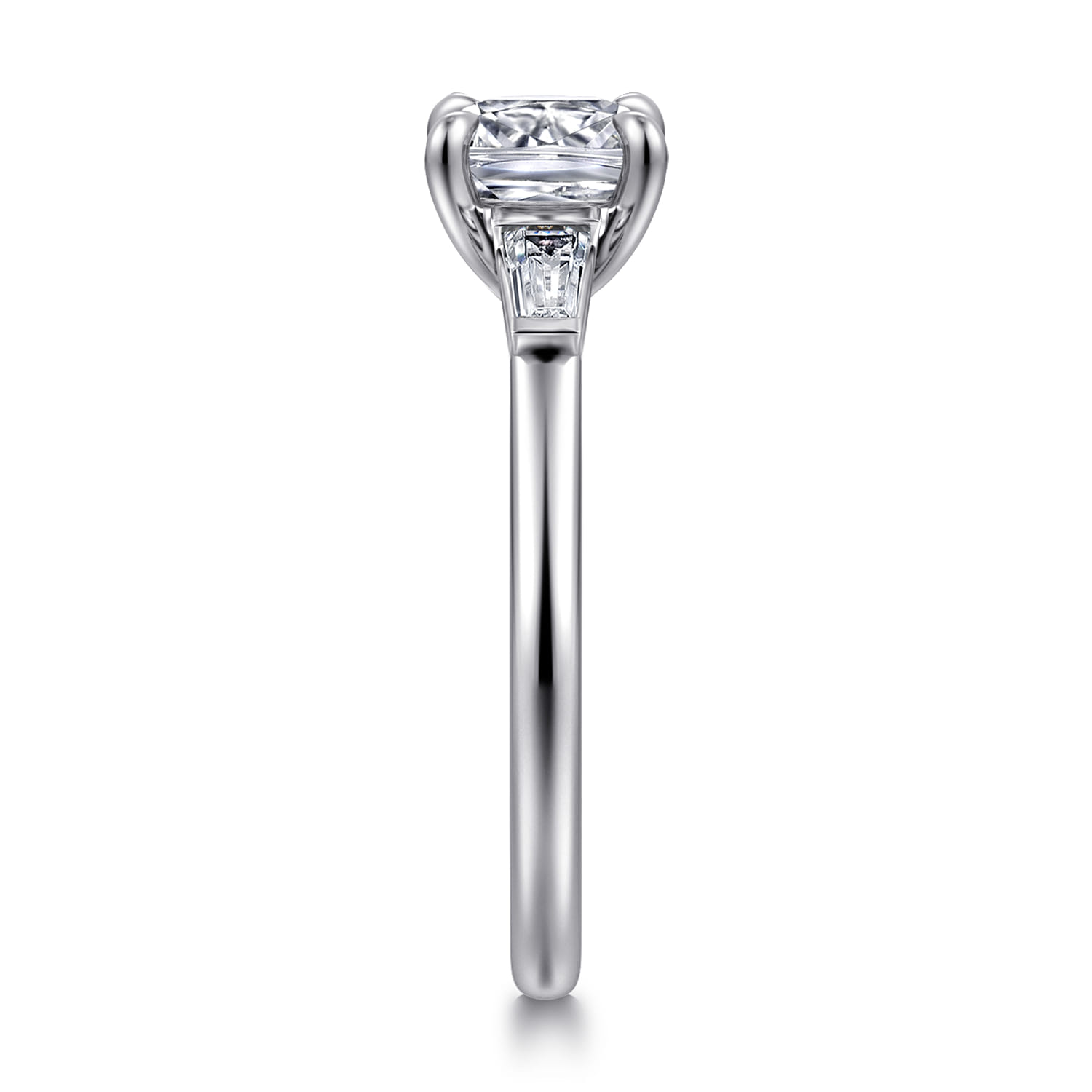 Acacia - 14K White Gold Cushion Cut Three Stone Diamond Engagement Ring - 0.3 ct - Shot 4