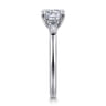 Acacia - 14K White Gold Cushion Cut Three Stone Diamond Engagement Ring - 0.3 ct