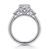 Acacia - 14K White Gold Cushion Cut Three Stone Diamond Engagement Ring - 0.3 ct