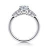 Wave - 14K White Gold Cushion Cut Diamond Engagement Ring - 0.4 ct
