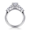 Estefani - 14K White Gold Cushion Cut Diamond Engagement Ring - 0.8 ct