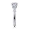 Estefani - 14K White Gold Cushion Cut Diamond Engagement Ring - 0.8 ct