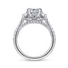 Charlene - 14K White Gold Emerald Cut Three Stone Diamond Engagement Ring - 1 ct