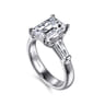 Belma - 14K White Gold Emerald Cut Diamond Channel Set Engagement Ring - 0.5 ct