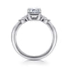 Dela - 14K White Gold Emerald Cut Three Stone Diamond Engagement Ring - 0.17 ct