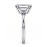 Stephi - 14K White Gold Emerald Cut Three Stone Diamond Engagement Ring - 0.5 ct