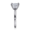 Stephi - 14K White Gold Emerald Cut Three Stone Diamond Engagement Ring - 0.6 ct