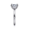Stephi - 14K White Gold Emerald Cut Three Stone Diamond Engagement Ring - 0.3 ct