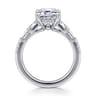 Genni - 14K White Gold Emerald Cut Diamond Engagement Ring - 1.08 ct