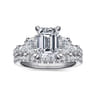 Genni - 14K White Gold Emerald Cut Diamond Engagement Ring - 1 ct