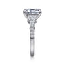 Genni - 14K White Gold Emerald Cut Diamond Engagement Ring - 1 ct