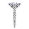Abina - 14K White Gold Marquise Shape Three Stone Diamond Engagement Ring - 0.75 ct