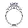 Adalia - 14K White Gold Marquise Shape Three Stone Diamond Engagement Ring - 0.6 ct