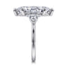 Adalia - 14K White Gold Marquise Shape Three Stone Diamond Engagement Ring - 0.6 ct