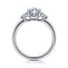 Adeline - 14K White Gold Marquise Shape Three Stone Diamond Engagement Ring - 0.35 ct