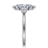 Adeline - 14K White Gold Marquise Shape Three Stone Diamond Engagement Ring - 0.35 ct