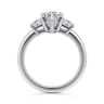 Antonia - 14K White Gold Marquise Shape Three Stone Diamond Engagement Ring - 0.5 ct