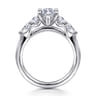 Estefani - 14K White Gold Marquise Shape Diamond Engagement Ring - 0.8 ct