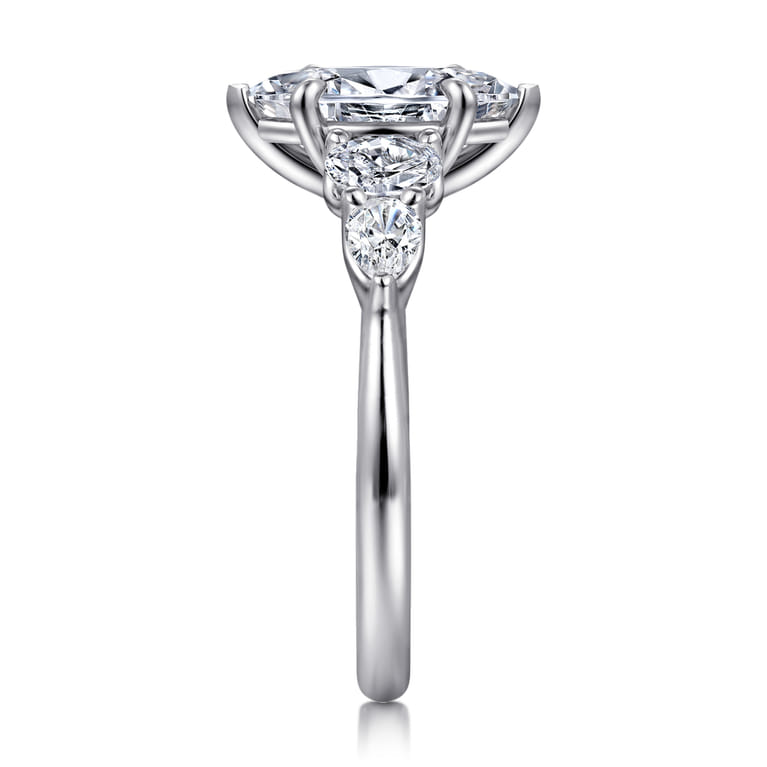 Estefani - 14K White Gold Marquise Shape Diamond Engagement Ring - 0.8 ct - Shot 4