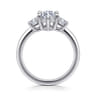 Stephi - 14K White Gold Marquise Shape Three Stone Diamond Engagement Ring - 0.5 ct