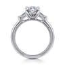 Louann - 14K White Gold Marquise Shape Three Stone Diamond Engagement Ring - 0.3 ct