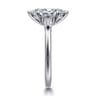 Louann - 14K White Gold Marquise Shape Three Stone Diamond Engagement Ring - 0.3 ct